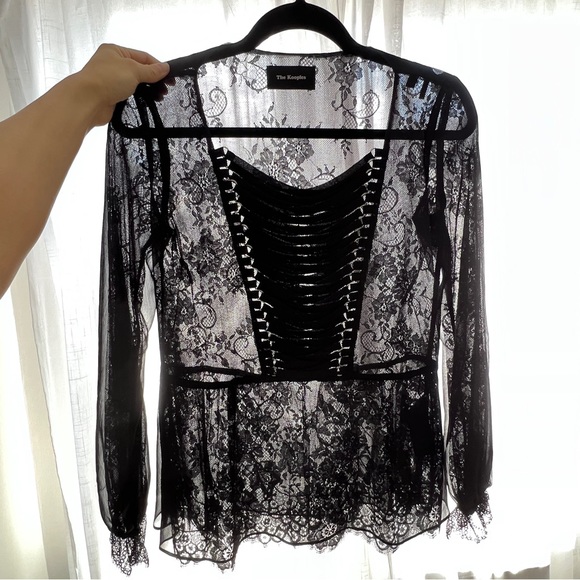 The Kooples Tops - The Kooples Long Sleeve Lace Blouse